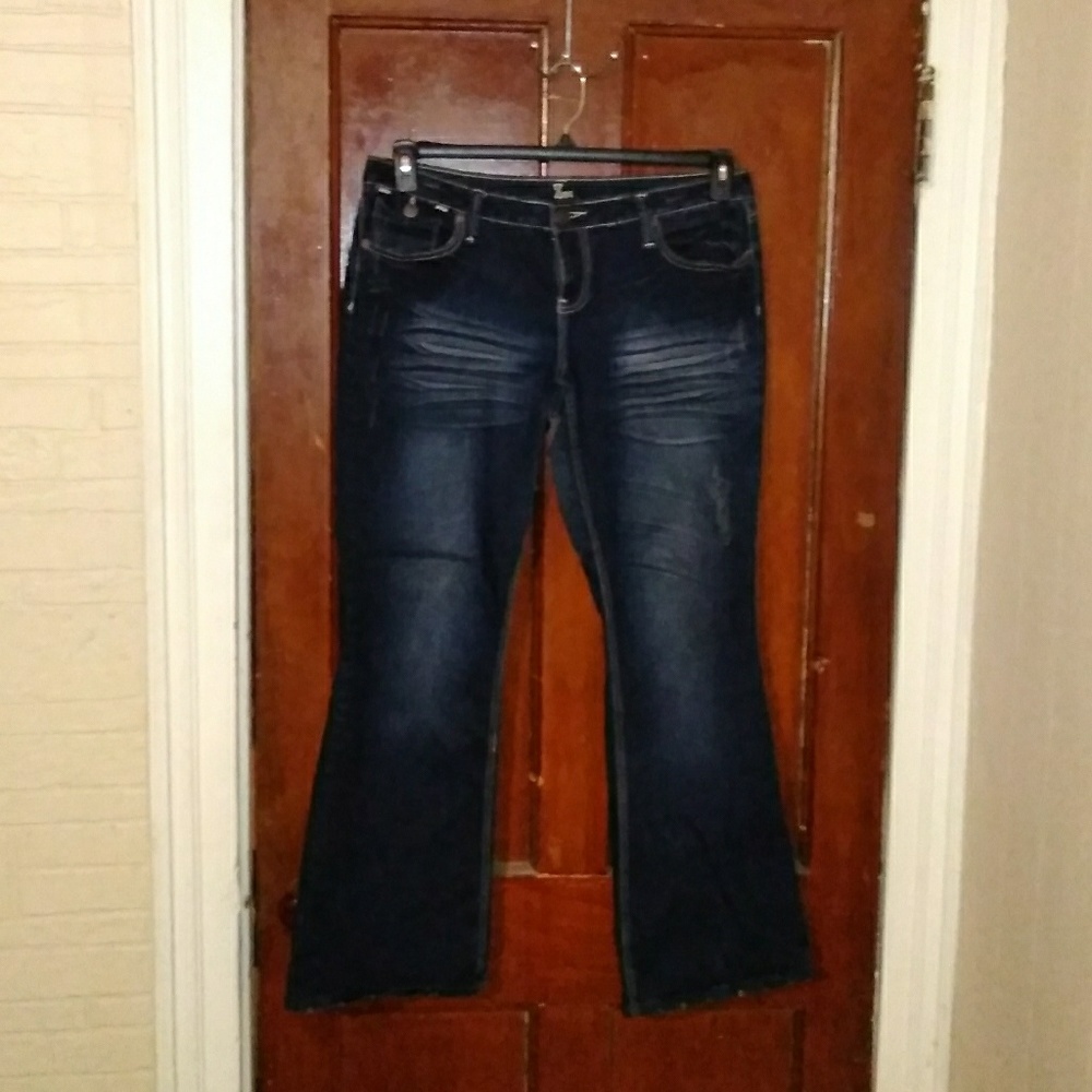 Dark blue jeans